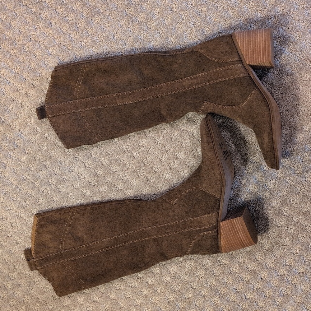 Kelsi Dagger Brooklyn Echo  Suede  Tall Western Boots, Anthropologie - Picture 3 of 14